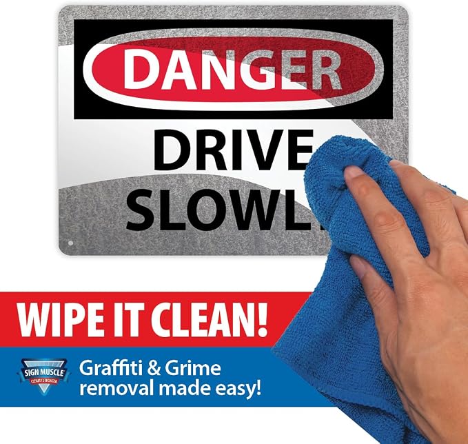 Custom OSHA Style Notice Sign 7" x 10" Aluminum Sign, Customizable "Your Text - Image 7
