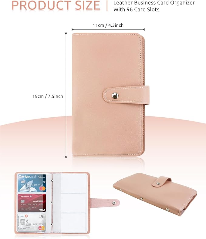 Credit Card Holder, Leather Business Card Organizer - Image 3
