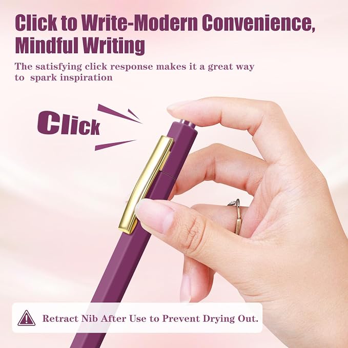 Piochoo Pens Ballpoint, 0.7mm Retractable Pen - Image 5