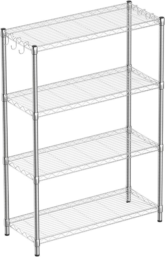 Guan River 4-Shelf Adjustable Metal Shelf Wire Shelving Unit Storage Rack by GuanRiver