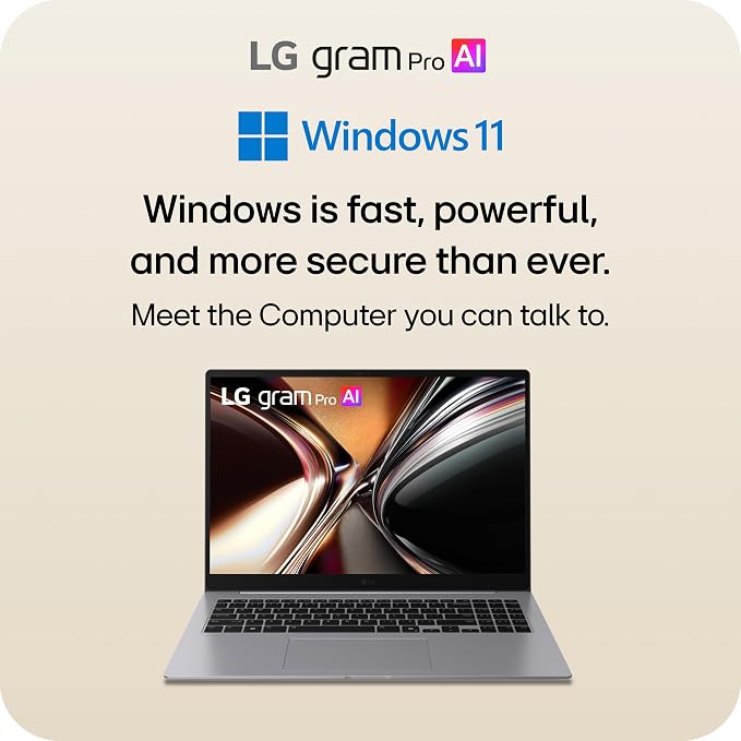 LG gram Pro 16-inch Thin and Lightweight Dual AI Laptop Computer, Windows 11 - Image 3