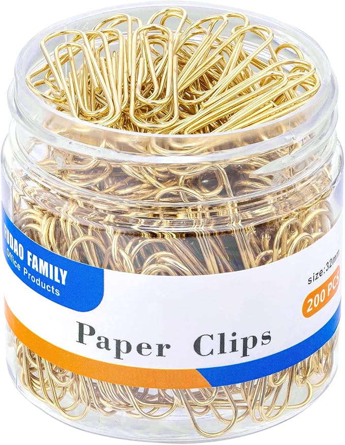 FUDAO FAMILY Medium Paper Clips, Paperclips, 1.3 Inch Paper Clip - Image 6