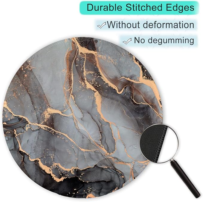 ITNRSIIET Round Mouse Pad with Stitched Edge Premium-Textured Waterproof - Image 5