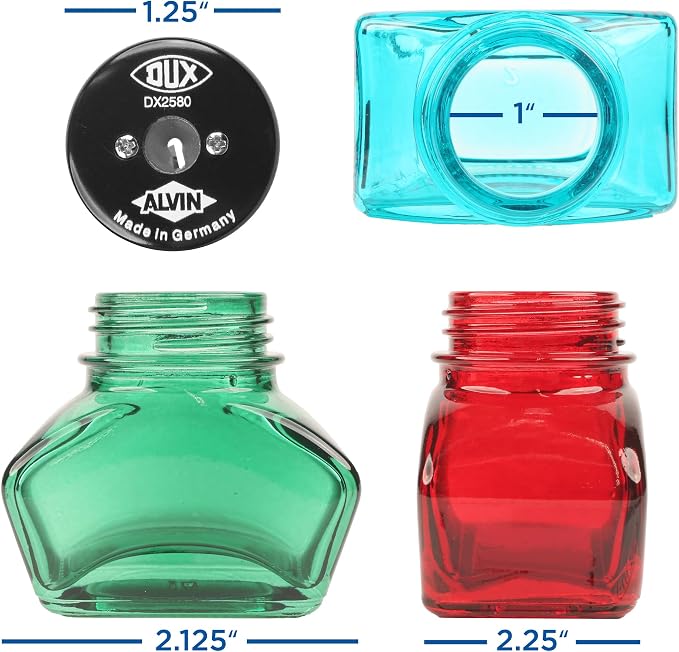 ALVIN DUX Glass Inkwell Sharpener/Single Blue - Image 6