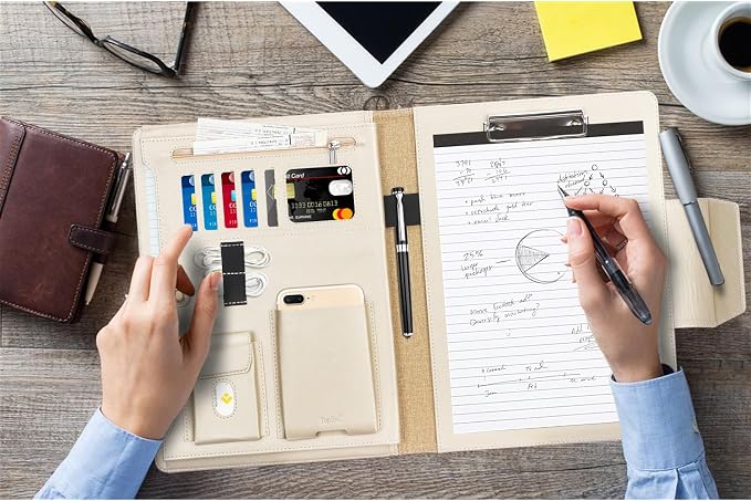 Toplive Blue A4/Letter Size Business Padfolio - Image 7