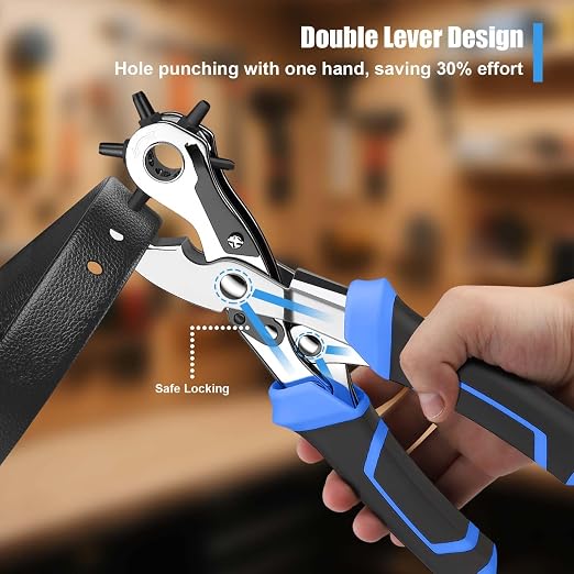 Heavy Duty Rotary Puncher, Diyife Leather Belt Hole Puncher - Image 3