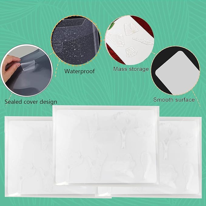 20 PCS Clear Stamps Storage Panels, Resealable Die Cut Storage Bag - Image 4