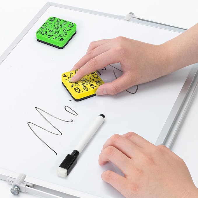 OWLKELA 30Pcs Dry Erase Erasers, Magnetic Whiteboard Eraser, Mini Whiteboard - Image 6