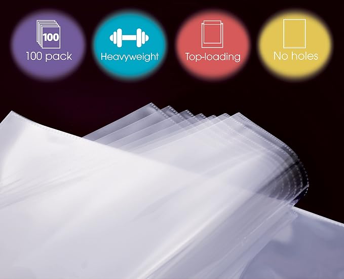GOLD SEAL No Holes Sheet Protectors, Bulk Pack, Letter Size, Heavyweight Clear - Image 2