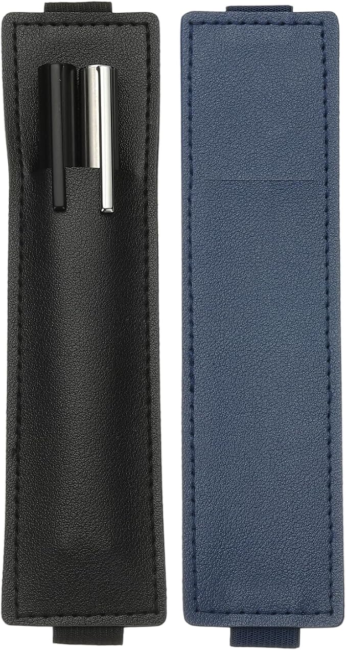 PATIKIL 2Pcs Elastic Notebook Pen Holder, Adjustable Hold 2 Pen Holder PU by PATIKIL