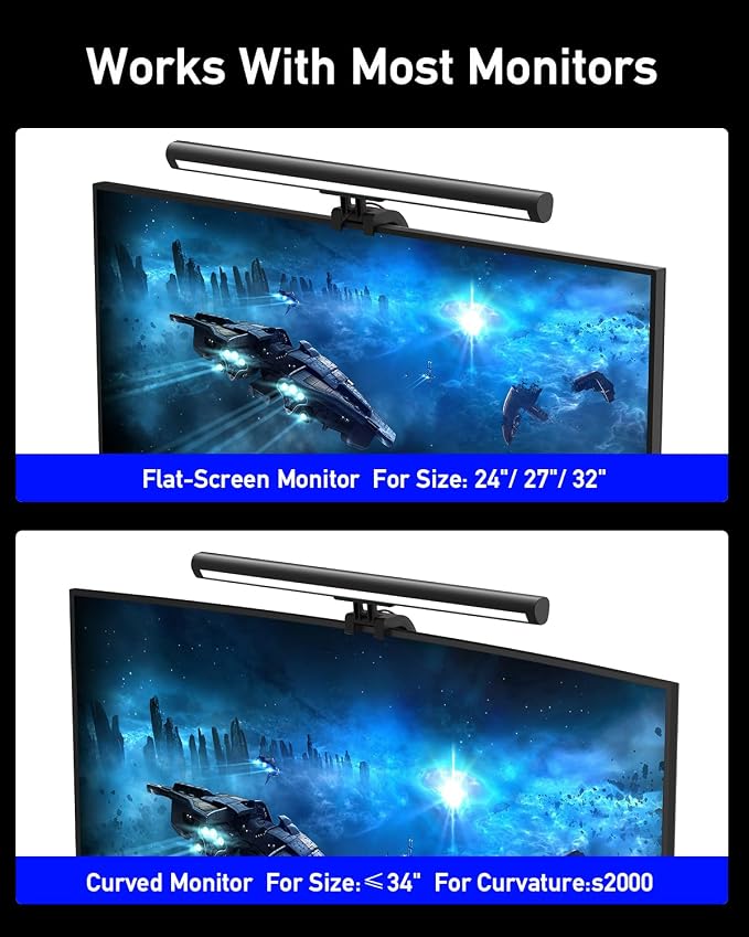 RGB Computer Light Bar， LED Monitor Lamp Screen Light Bar, Adjustable Monitor - Image 7