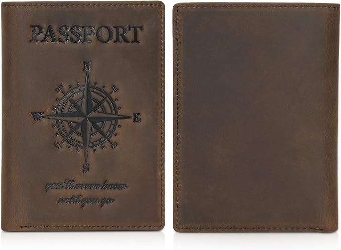 Polare Luxury RFID Blocking Leather Passport Holder Travel Wallet - Image 6