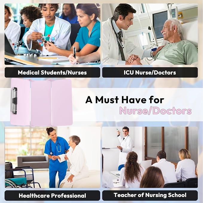 Nursing Clipboard Foldable, Foldable Clip Board w/Nursing Edition Medical Charts - Image 7