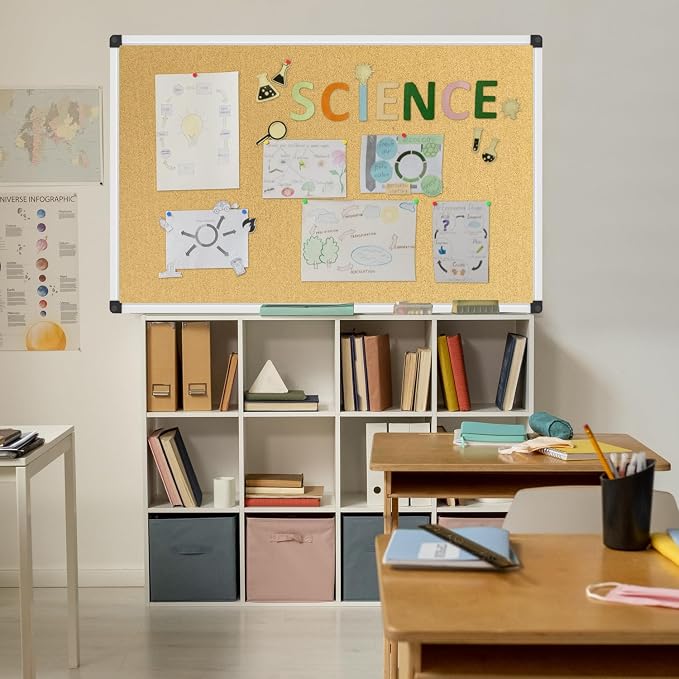 XBoard Cork Board Bulletin Board 48 x 31 inch, Corkboard - Image 6