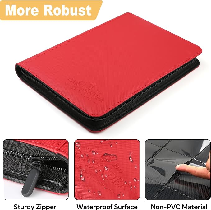 9 Pockets Card Binder, Premium Zip Trading Card Binder, 540 Double Sided Pocket - Image 3