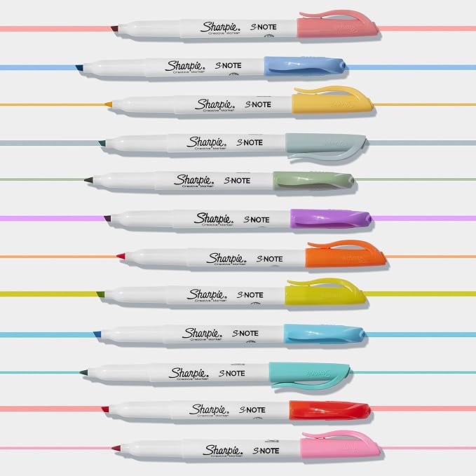 Sharpie S-Note Creative Highlighters, No Bleed, Chisel Tip - Image 7