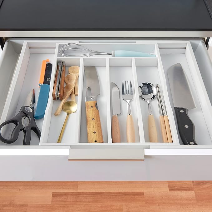 oridom Expandable Bamboo Kitchen Drawer Organizer - Image 6