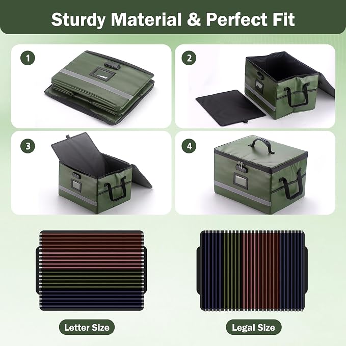 EXLIFBAG File Organizer, Fireproof File Box - Image 4