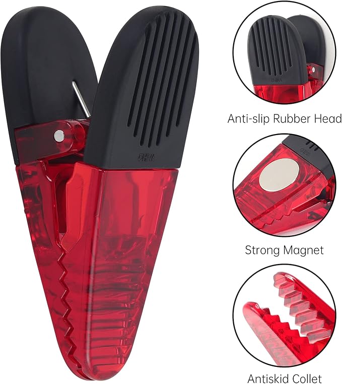 3-1/4" Length Plastic Refrigerator Magnet Clips Set - Image 4