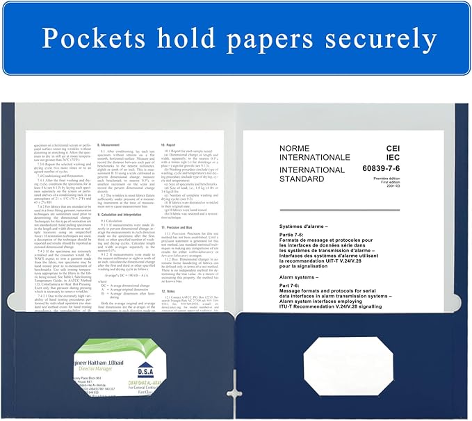 Zzrywuty File folders with Pockets, 50 Pack Paper Folders with Card Slot - Image 3