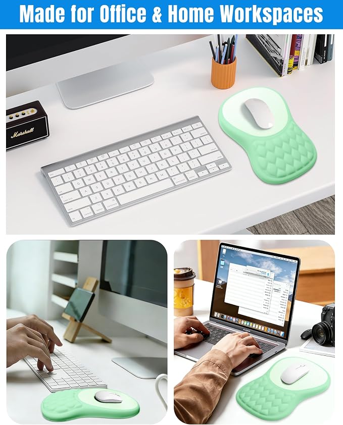 Ergonomic Mouse Pad with Wrist Rest, Slope Design Memory Foam Support, Smooth - Image 5