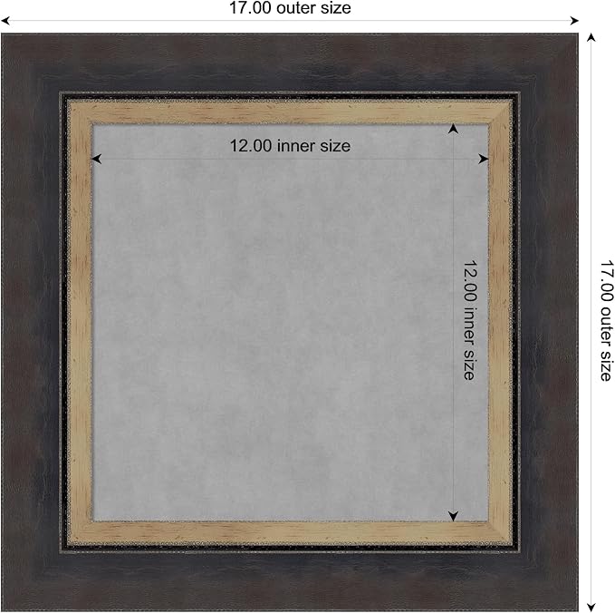Amanti Art Black Framed Magnetic Board 17x17 X-Small Vision Board - Image 4