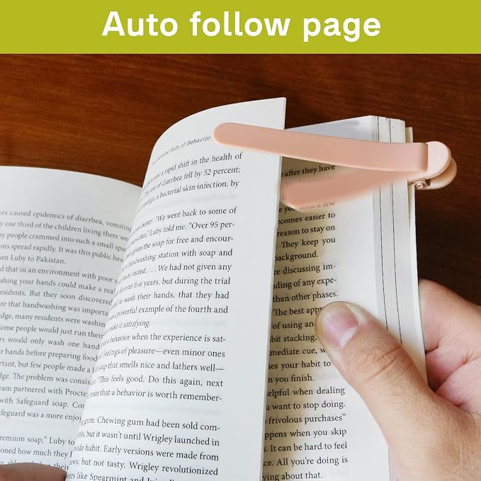 SMUK 6pcs Automatic Bookmark, Unique Silicone Bookmark Book Markers - Image 2