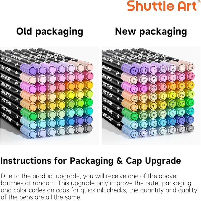 Shuttle Art Pastel Brush Pens, 56 Pastel Colouring Pens, Dual Tip Brush Markers with Fineliner Tip, Drawing Felt Tip Pens for Adults Colouring Books, Painting Sketching Calligraphy and Journaling-DeskLoop Office