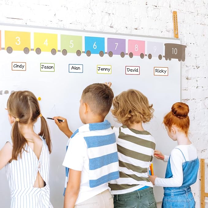Dry Erase Magnetic Label 5x3 Inch Colored Border, 40 Pack, Reusable Magnetic - Image 9