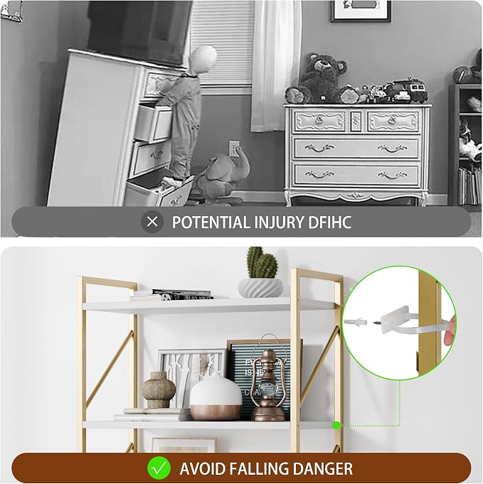 Shintenchi 5 Tiers Bookshelf, Classically Tall Bookcase Shelf, Industrial Book - Image 7