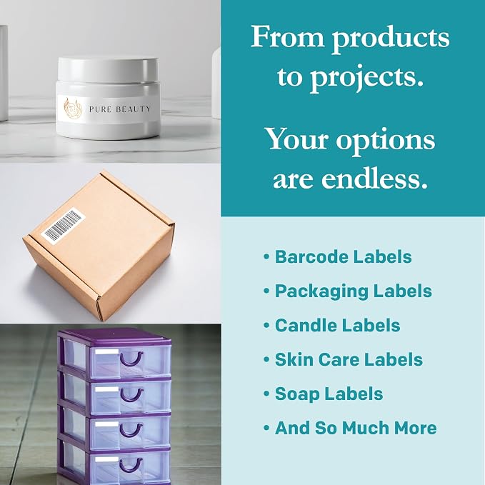 Premium Label Supply White Sticker Address Labels – 4" x 1" – Laser/Inkjet - Image 2