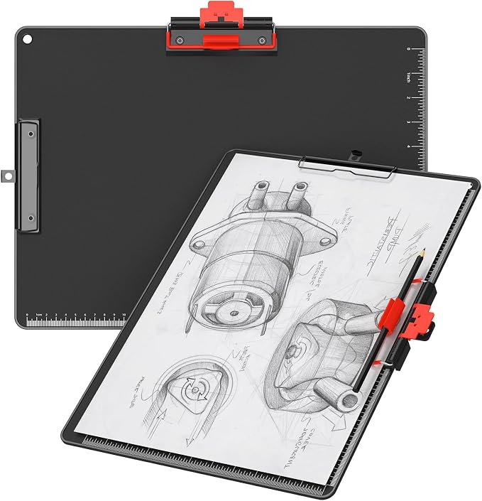 Clipboard with Pen Holder, Aluminum Protection Edge, Dual Clips, A3 Size 11" x by WelcometoZORVIDSONBrand