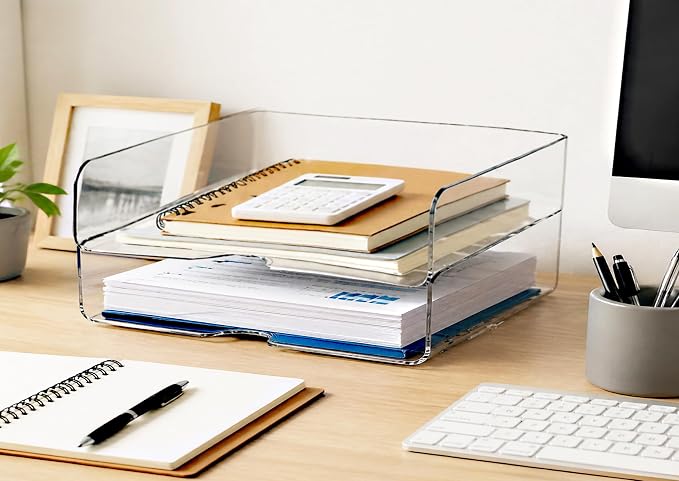 DCA Large Capacity Desk Organizer, 2 Tier Paper Organizer, Letter Tray File - Image 8