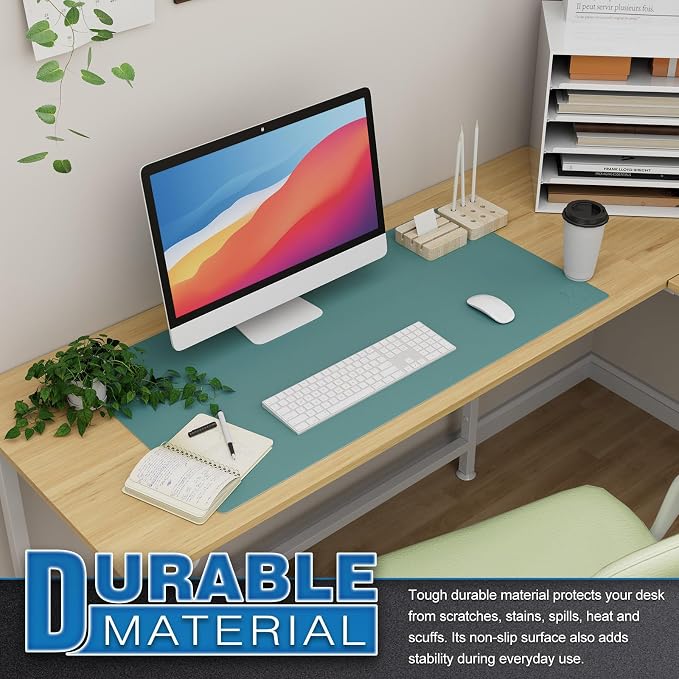 K KNODEL Large Office Leather Desk Mat, Mouse and Keyboard Pad, Computer and - Image 5