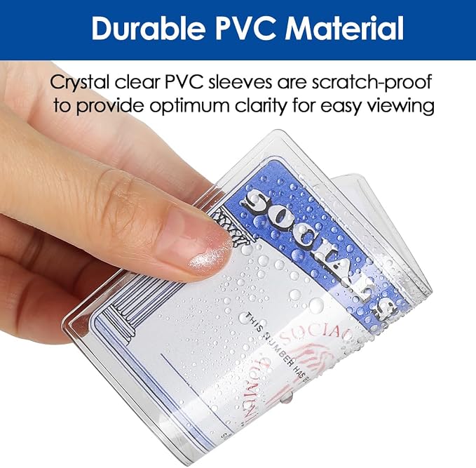MaxGear Medicare Card Protector Sleeves, 20 Pack | 12 Mil Thickness, - Image 2