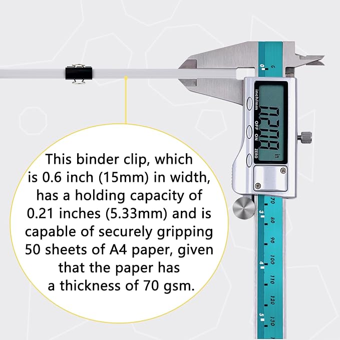 Ykimok 240Pcs Mini Binder Clips, 5/8 inch, Paper Clamps Small Size - Image 3