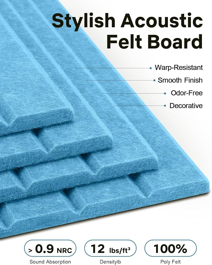 48" x 36" Large Cork Bulletin Board Tiles, Peel and Stick Felt Wall Panels - Image 3