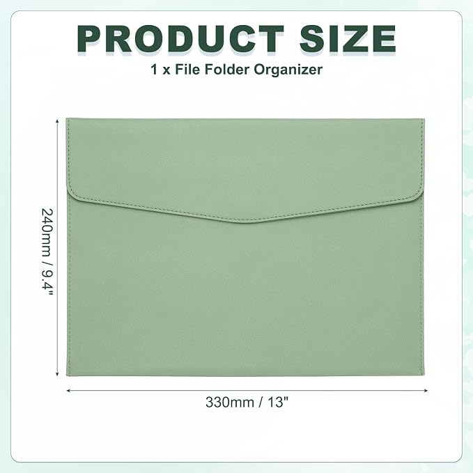 PATIKIL PU Leather A4 File Folder, Document Holder Filing Organizer Portfolio - Image 2