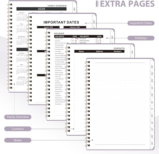 2026 Planner, Weekly and Monthly Calendar Academic Planner, Jan 2026 - Image 5
