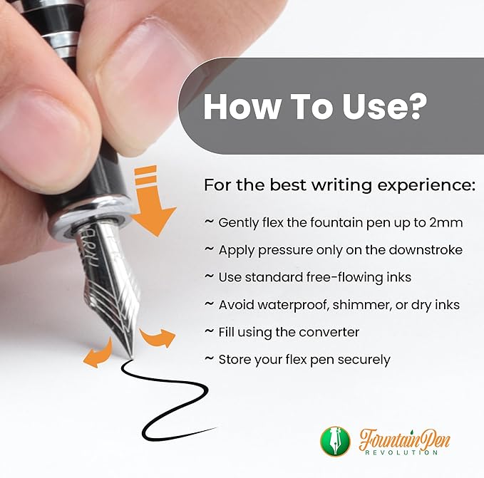 FPR Ambassador Ultra Flex Nib Fountain Pen Set, Burgundy - Image 6