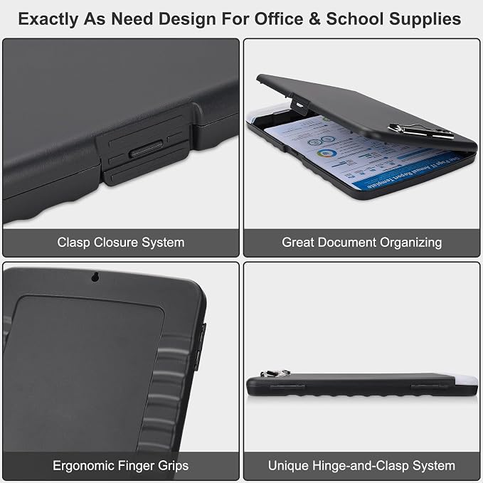 SFLHHDM Clipboard with Storage, Clip Boards 8.5x11, Plastic Clipboards with Pen - Image 4