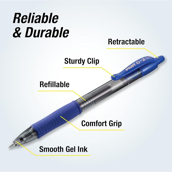 Pilot G2 Premium Gel Roller Pens Fine Point 0.7 mm, Journaling, and Office - Image 3
