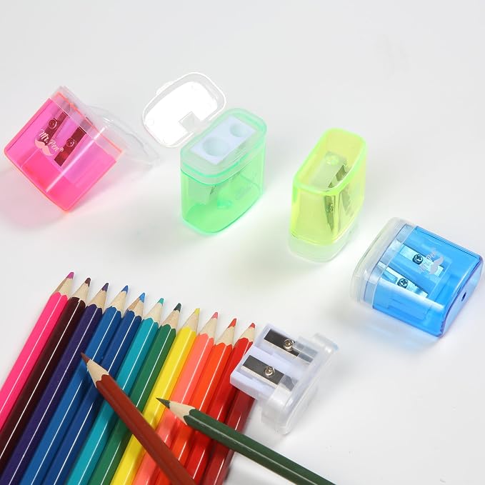 Mr. Pen- Pencil Sharpeners Manual, 24 Pack, Dual Hole, Colorful | Bulk Handheld - Image 7