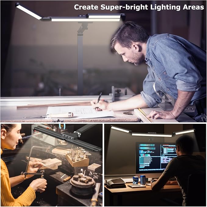 Airlonv LED Desk Lamp with Clamp, Architect Desk Lamp - Image 7