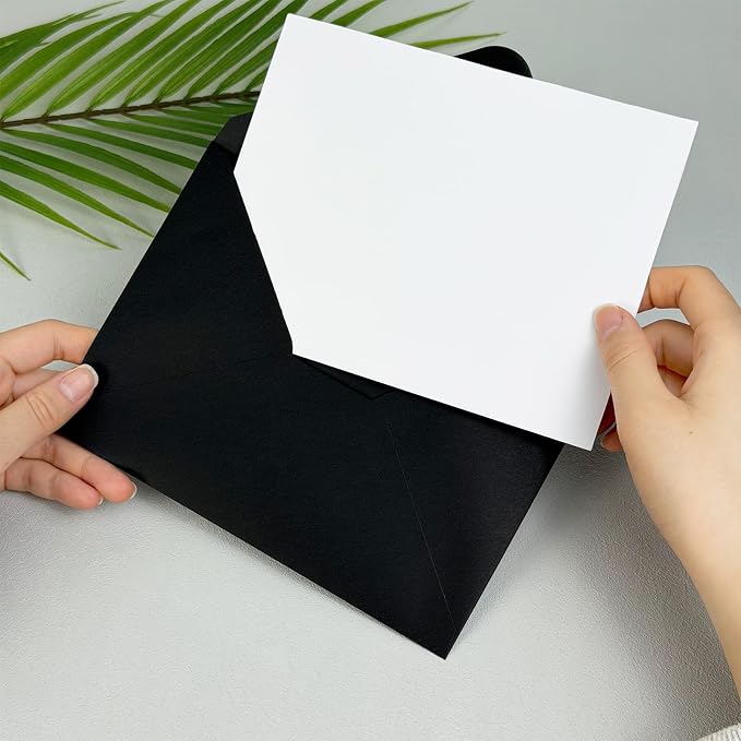 50 PCS Black Colorful A7 Envelopes - Image 5