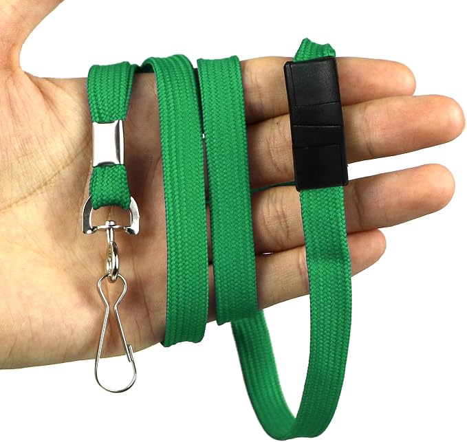 Safety Breakaway Lanyard with J-Hook Flat Lanyards - Image 3