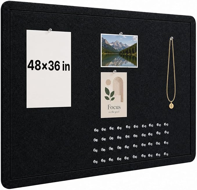 OWLKELA Large Bulletin Board, 48 x 36 inches Foldable Felt Pin Board, by OWLKELA