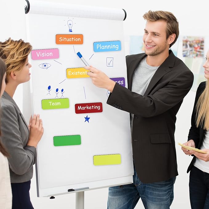 72 Pcs Dry Erase Magnetic Labels, 3.2x1.2 Magnets Name Tags Label Stickers - Image 5