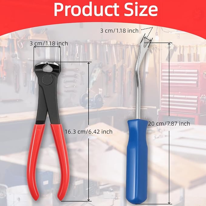 4 Pcs Staple & Nail Puller Tool Kit – Upholstery Staple Remover, Tack Lifter - Image 3