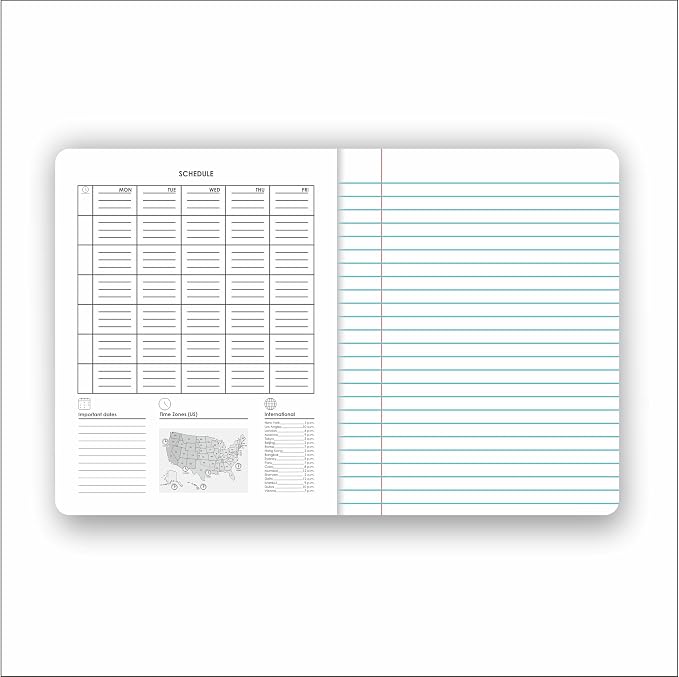 Composition Book – 100 Sheets, Wide Ruled, 9.75 x 7.5 inch – Durable Cover – - Image 4